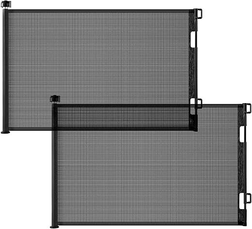 Cumbor Baby Gate Retractable, Mesh Dog Gate 33″ Tall