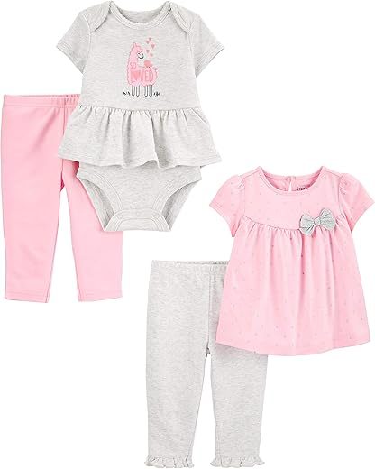 Simple Joys by Carter’s Baby Girls’ 4-Piece Bodysuit Set