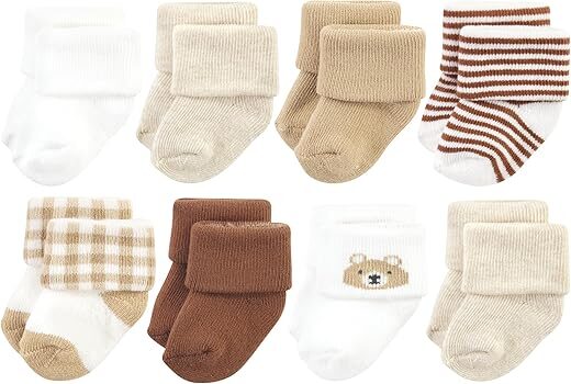 Hudson Baby Baby Girls’ Cotton Newborn Socks