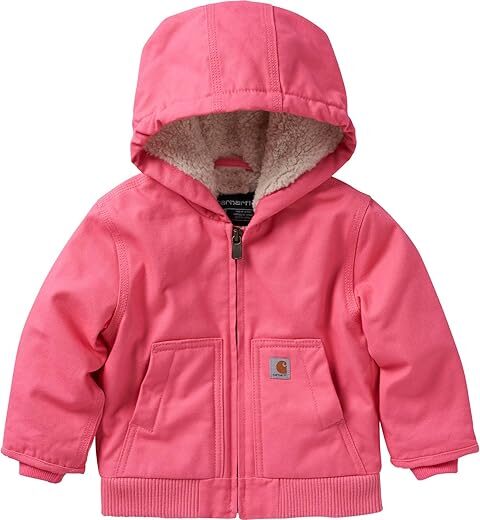 Carhartt Baby Girls’ Sherpa-Lined Hooded Jacket