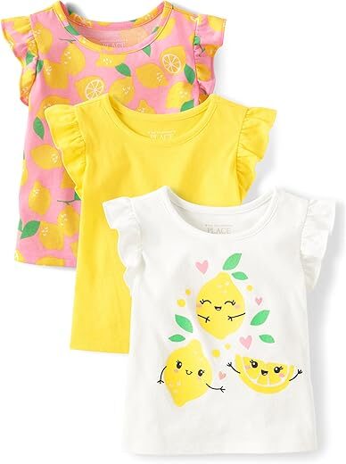 The Children’s Place Baby Girls’ Toddler Short Sleeve Shirts