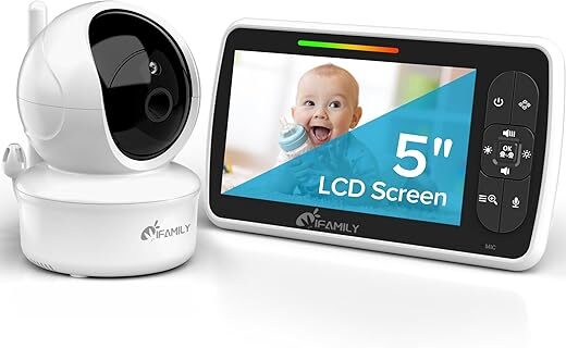 iFamily Baby Monitor – 5″ Screen, 30Hrs Battery