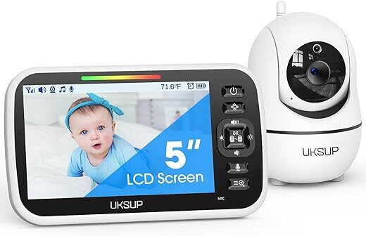 UKSUP Baby Monitor With Camera – 5” Display