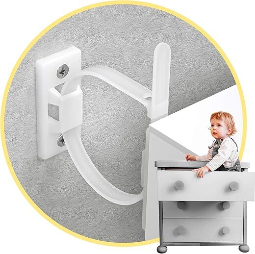 4our Kiddies Baby Proofing Anti Tip Furniture Anchors Kit (10 Pack)