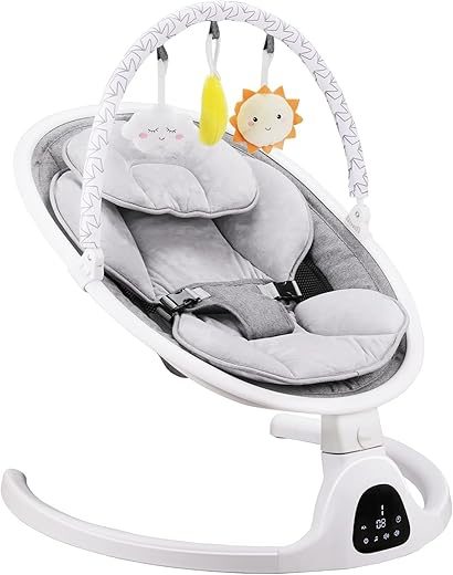 GOPANDA Baby Swing Bouncer 5 Speeds, Remote/Touch Control