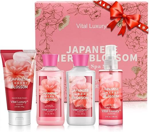 Vital Luxury Japanese Cherry Blossom Bath & Body Kit