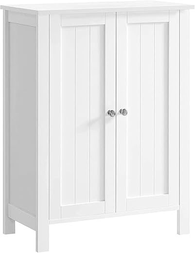 VASAGLE Bathroom Floor Storage Cabinet, White UBCB60W