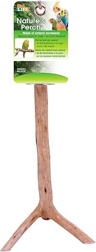 Penn-Plax Bird-Life Natural Wooden Bird Perch Platform