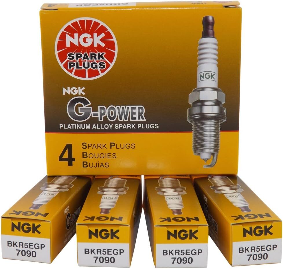 NGK BKR5EGP G-Power Spark Plug, 4-Pack