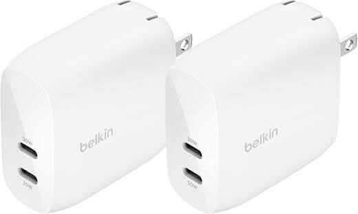 Belkin BoostCharge Dual USB-C Wall Charger 60W