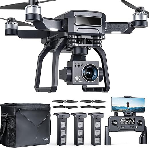 Bwine F7 4K GPS Drone with 3 Batteries