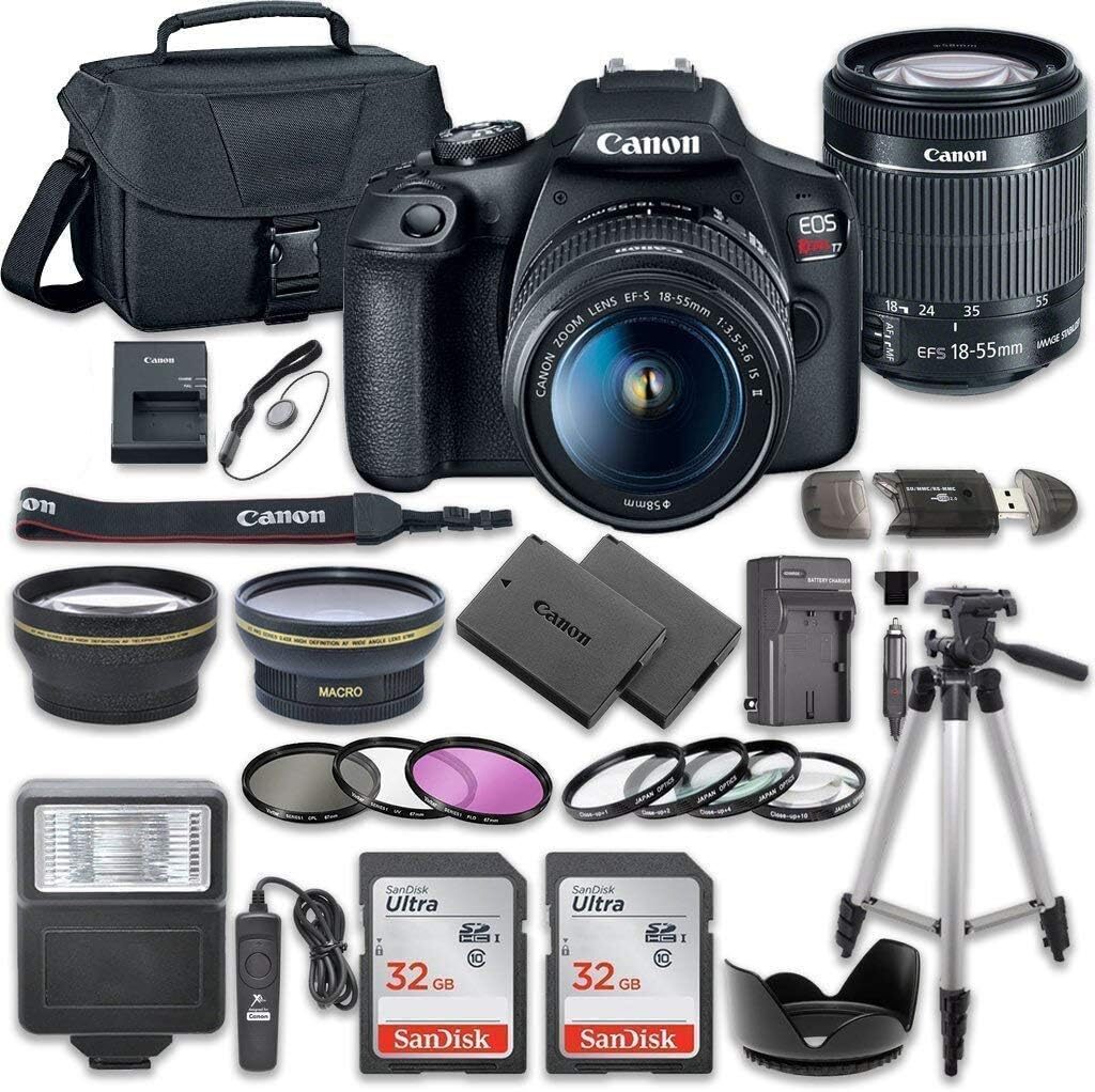 Canon EOS Rebel T7 18-55mm Camera Bundle 2727C002