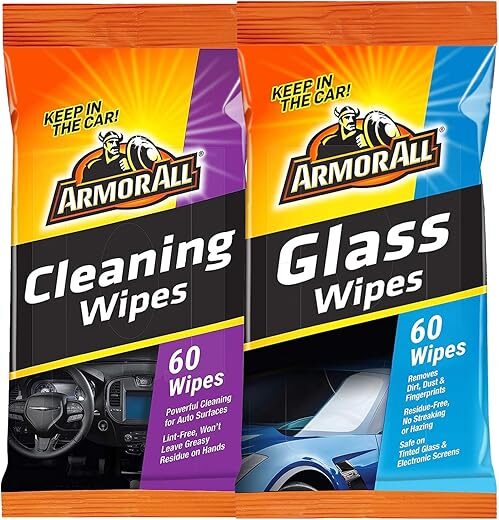 Armor All Car Interior & Glass Wipes, 2-Packs