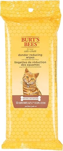 BURT’S BEES FOR PETS Cat Naturally Derived Dander Reducing Wipes
