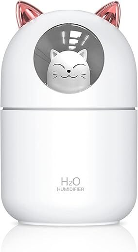 YUNLOVXEE Cat Small Humidifier – 300ml Mini Cool Mist