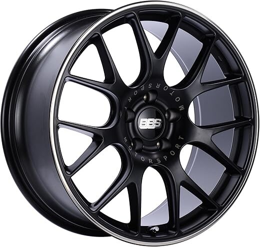 BBS CH-R Black Wheel With Polished Rim (18 x 8.5 inches /5 x 112 mm, 47 mm Offset)