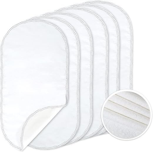 TILLYOU Changing Pad Liners 6PK Waterproof Flannel Cotton