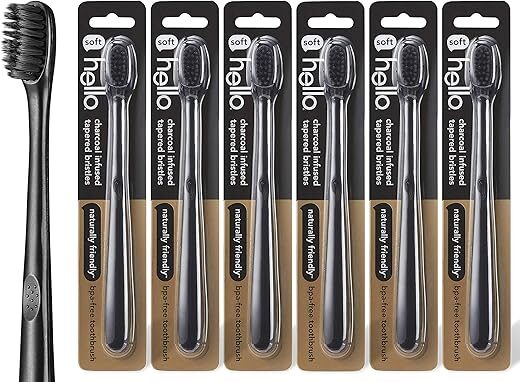 hello Charcoal Infused Soft Toothbrush