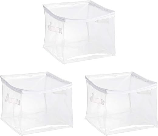 Amazon Basics Clear Zippered Organizers, 3-Pack