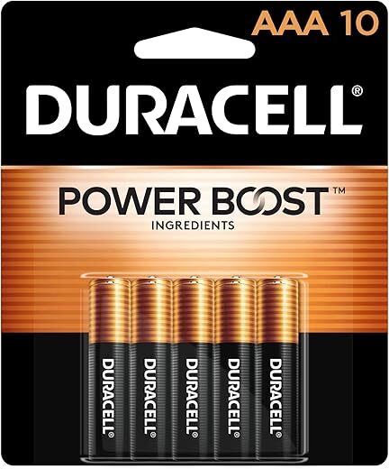DURACELL Coppertop AAA Batteries, Power Boost, 10 Count