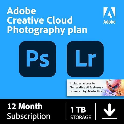 Adobe Creative Cloud Photography Plan 1TB Subscription