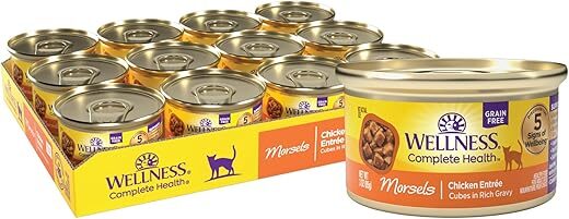 Wellness Cubed Chicken Entrée In Gravy, 3-Ounce Can (Pack of 24)