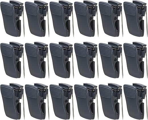 Manaloom Cubicle Clips & Accessories – Black 24-Pack