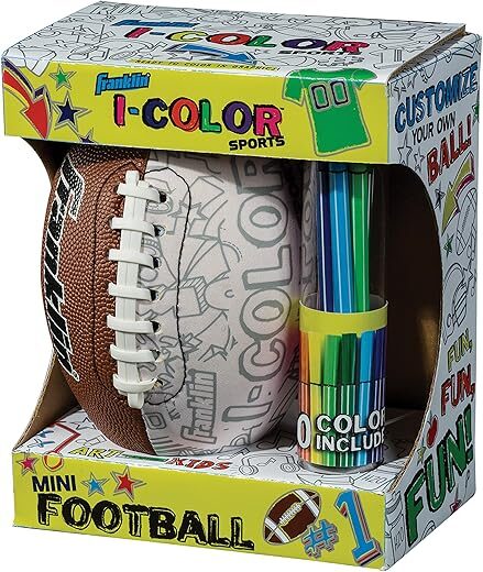 Franklin Sports Custom Color Mini Football with Markers