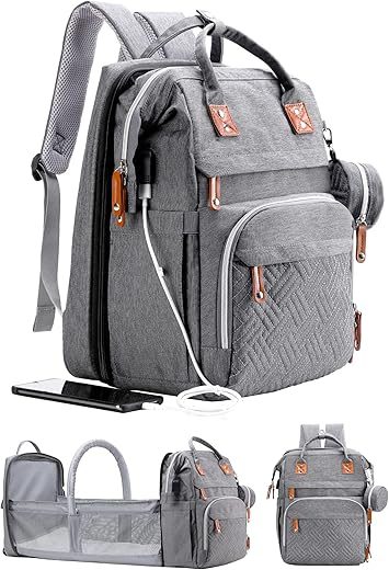 ISMGN Diaper Bag Backpack With Changing Station