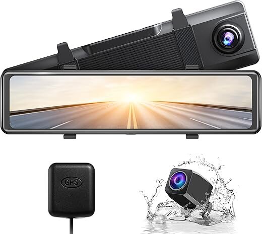 AKASO DL12 2.5K Mirror Dash Cam Voice Control