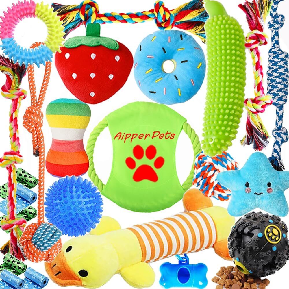 Aipper Dog Puppy Toys 23 Pack, Chew Toys