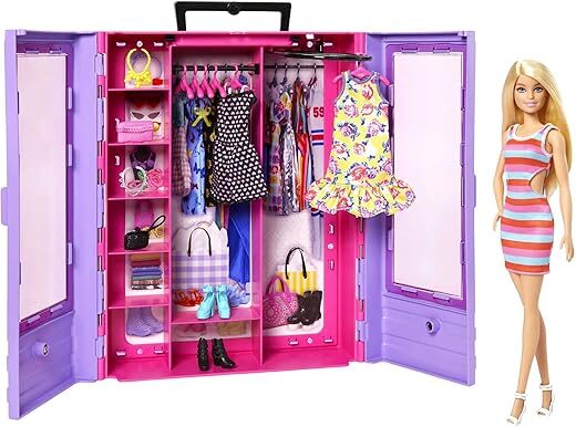 Barbie Doll Playset: Ultimate Closet With Clothes