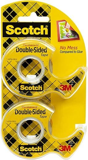 Scotch Double Sided Tape, Permanent Glue Alternative