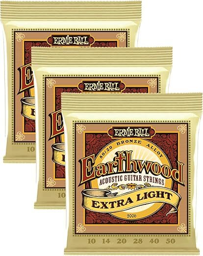 Ernie Ball Earthwood Light 80/20 Bronze Sets .011 – .052