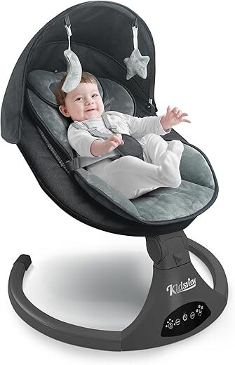 KIDSVIEW Electric Baby Swing, 5 Speeds, 3 Positions
