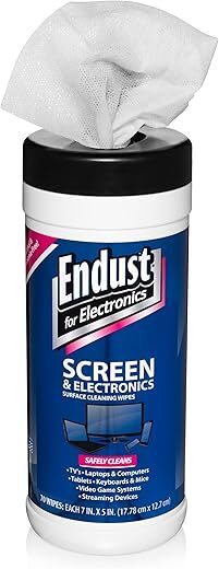 Endust Electronics Screen Cleaning Wipes, 70 Ct
