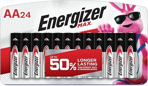 Energizer Max AA Alkaline Batteries, 24-Pack