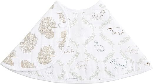 aden + anais Essentials Burpy Bib, 100% Cotton Muslin