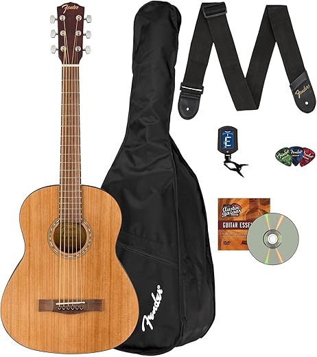 Fender FA-15 Kids Steel String Acoustic Guitar Bundle