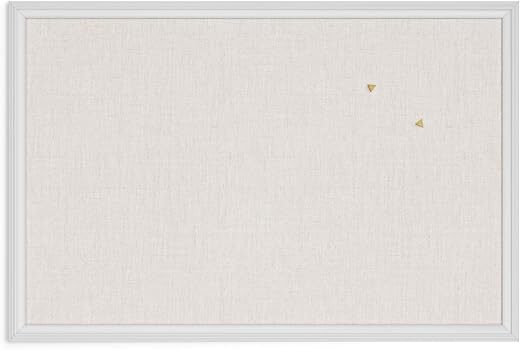 U Brands Farmhouse Linen Bulletin Board, 30″x20