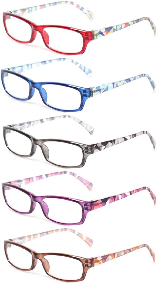Kerecsen Fashion Ladies Reading Glasses, 5 Pack