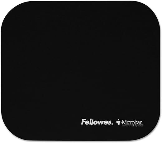 Fellowes Black Mouse Pad with Microban