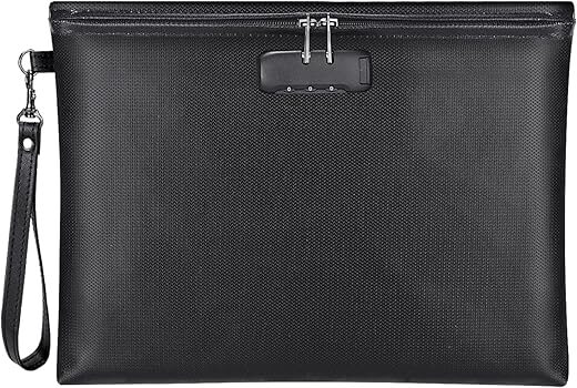 ZOOPIP Fireproof Waterproof Document Bag with Lock