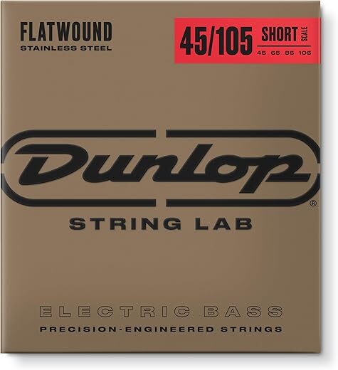 JIM DUNLOP Flatwound Short Scale Bass Strings DBFS45105S