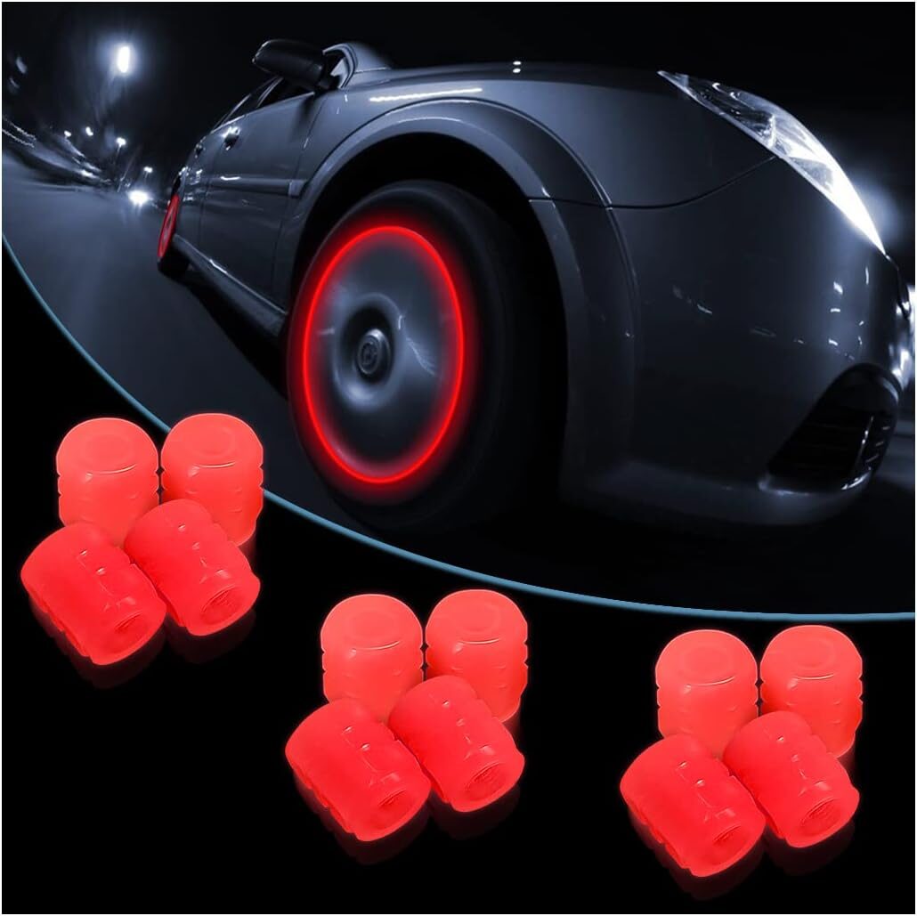 AUKEPO Fluorescent Car Tire Valve Stem Caps