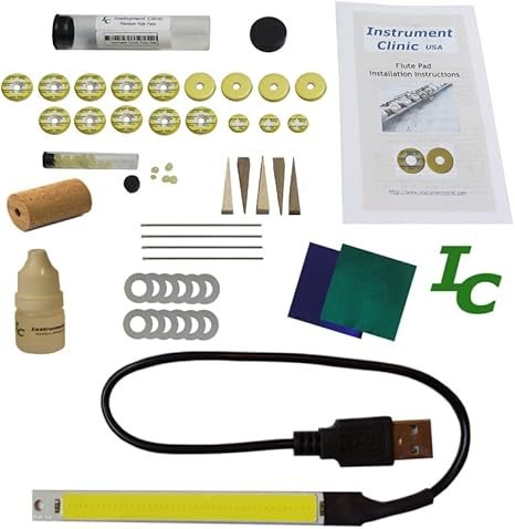 Instrument Clinic Flute Pad Kit With Leak Light