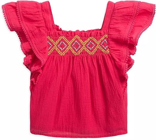Polo Ralph Lauren Gauze Ruffle-Sleeve Top