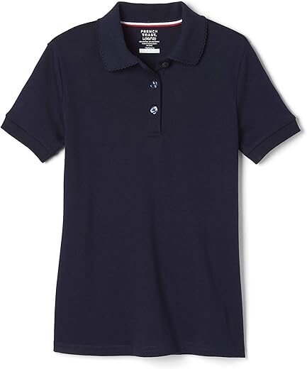 French Toast Picot Collar Polo Uniform Shirt