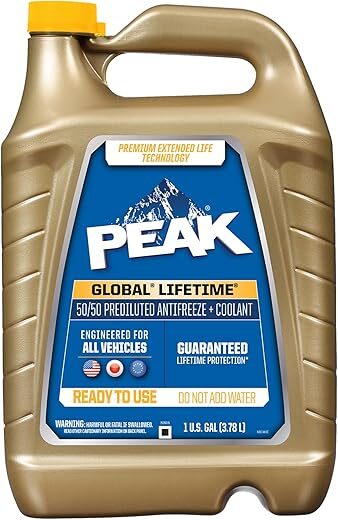 PEAK Global Lifetime 50/50 Prediluted Antifreeze, 1 Gal