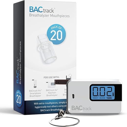 BACtrack Go Keychain Breathalyzer And Mouthpieces Bundle